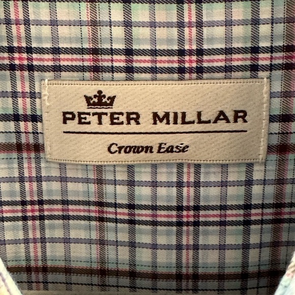 Peter Millar Crown Ease Plaid Button Down Men's Shirt in Size Large - Picture 3 of 4